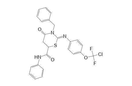 3-Benzyl-2-({4-[chloro(difluoro)methoxy]phenyl}imino)-4-oxo-N-phenyl-1,3-thiazinane-6-carboxamide