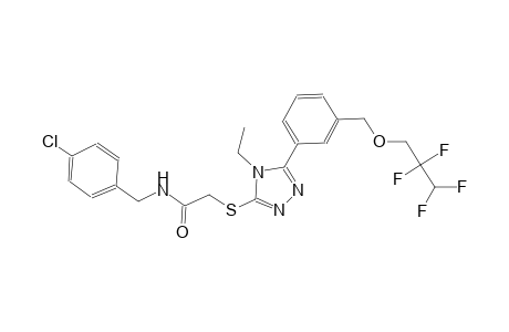 N-(4-chlorobenzyl)-2-[(4-ethyl-5-{3-[(2,2,3,3-tetrafluoropropoxy)methyl]phenyl}-4H-1,2,4-triazol-3-yl)sulfanyl]acetamide