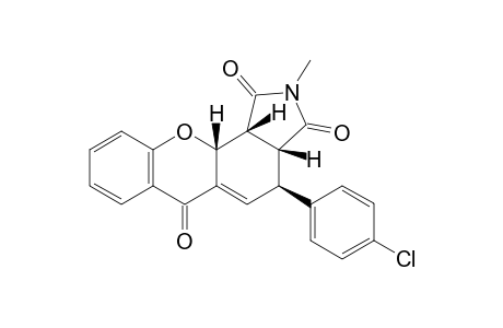 4-(4-CHLOROPHENYL)-2-METHYL-1,3-DIOXO-3A,4,11A,11B-TETRAHYDROPYRROLO-[3,4-C]-XANTHONE