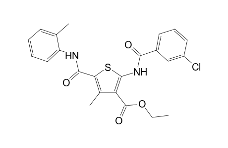 Ethyl 2-[(3-chlorobenzoyl)amino]-4-methyl-5-(2-toluidinocarbonyl)-3-thiophenecarboxylate