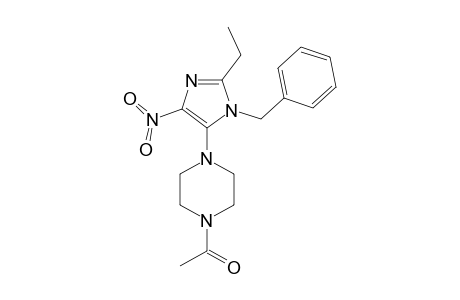 [4-(1-BENZYL-2-ETHYL-4-NITRO-1H-IMIDAZOL-5-YL)-PIPERAZIN-1-YL]-METHYL-KETONE