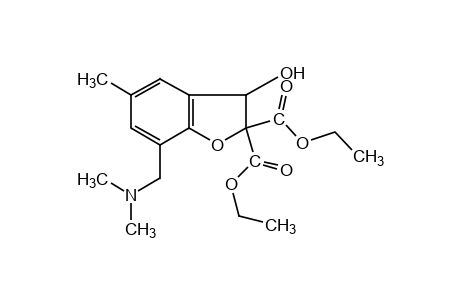 2,3-dihydro-7-[(dimethylamino)methyl]-3-hydroxy-5-methyl-2,2-benzofurandicarboxylic acid, diethyl ester