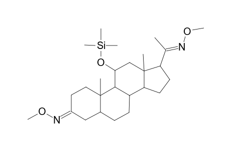 Pregnane-3,20-dione, 11-[(trimethylsilyl)oxy]-, bis(o-methyloxime), (5.beta.,11.beta.)-