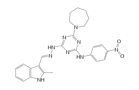 2-Hexamethyleneimino-4-(2-methyl-3-indolylmethylenehydrazino)-6-(4-nitroanilino)-1,3,5-triazine