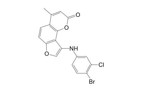 2H-furo[2,3-h][1]benzopyran-2-one, 9-[(4-bromo-3-chlorophenyl)amino]-4-methyl-