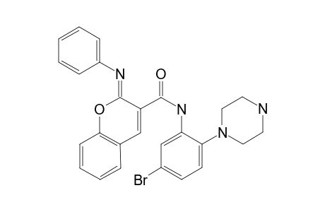 N-(5-bromo-2-(piperazin-1-yl)phenyl)-2-(phenylimino)-2H-chromene-3-carboxamide