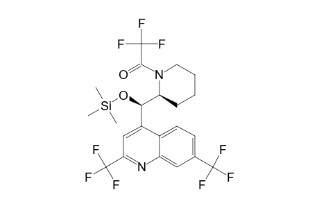 Piperidine, 2-[[2,7-bis(trifluoromethyl)-4-quinolinyl][(trimethylsilyl)oxy]methyl]-1-(trifluoroacetyl)-, (R*,S*)-(.+-.)-