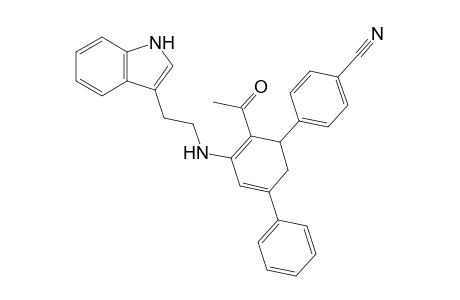 1-Acetyl-6-(p-cyanophenyl)-2-{N-[2'-(3"-indolyl)ethyl]amino}-4-phenyl-cyclohexa-1,3-diene