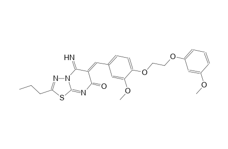 7H-[1,3,4]thiadiazolo[3,2-a]pyrimidin-7-one, 5,6-dihydro-5-imino-6-[[3-methoxy-4-[2-(3-methoxyphenoxy)ethoxy]phenyl]methylene]-2-propyl-, (6Z)-