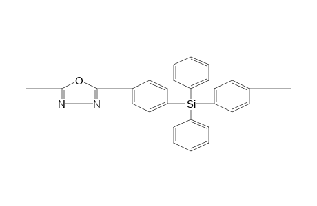 Poly(oxadiazole) with tetraphenylsilane links