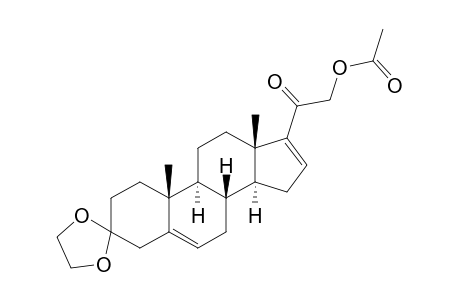 21-Hydroxypregna-5,16-diene-3, 20-dione, cyclic 3-(ethylene acetal), acetate