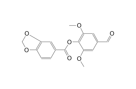 Benzoic acid, 3,4-methylenedioxy-, (4-formyl-2,6-dimethoxyphenyl) ester