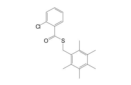 o-chlorothiobenzoic acid, S-(2,3,4,5,6-pentamethylbenzene)ester