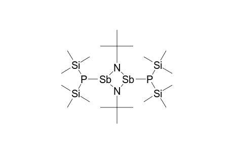 CIS-2,4-BIS-[BIS-(TRIMETHYLSILYL)-PHOSPHINO]-1,3-DI-TERT.-BUTYL-1,2,3,4-DIAZADISTIBETIDINE