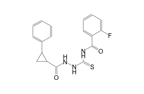 2-Fluoranyl-N-[[(2-phenylcyclopropyl)carbonylamino]carbamothioyl]benzamide