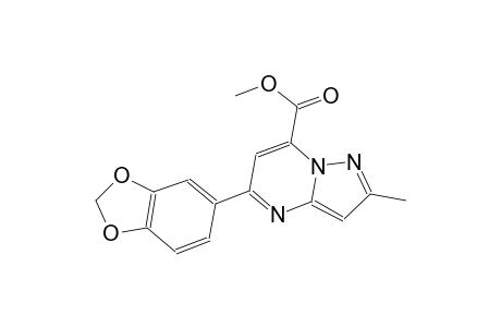 pyrazolo[1,5-a]pyrimidine-7-carboxylic acid, 5-(1,3-benzodioxol-5-yl)-2-methyl-, methyl ester