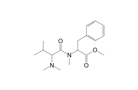 2-(2-Amino-3-methylbutanamido)-3-phenylpropanoic acid, N,N',N',o-tetrakis-methyl