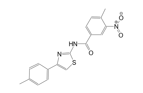 4-methyl-N-[4-(4-methylphenyl)-1,3-thiazol-2-yl]-3-nitrobenzamide