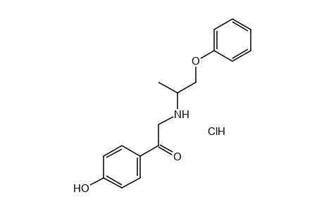 4'-hydroxy-2-[(1-methyl-2-phenoxyethyl)amino]acetophenone, hydrochloride