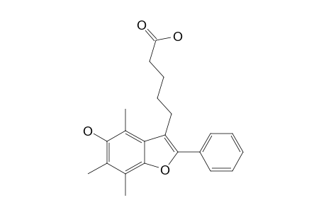 SD3;5-(5-HYDROXY-4,6,7-TRIMETHYL-2-PHENYL-BENZOFURAN-3-YL)-PENTANOIC_ACID