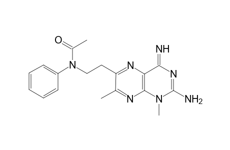 2-Amino-6-[N'-acetyl)anilino]ethyl-1,7-dimethylpteridin-4-(1H)-imine