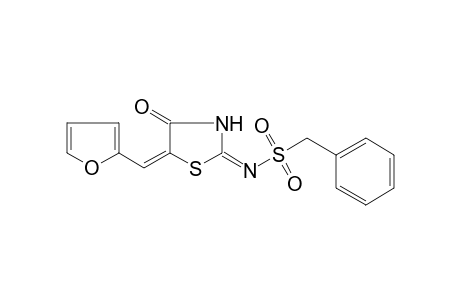 N-[(5E)-5-(2-furanylmethylidene)-4-oxo-2-thiazolyl]-1-phenylmethanesulfonamide