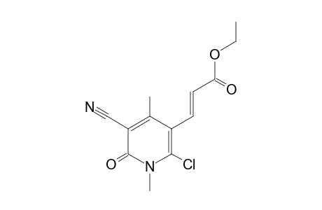 (E)-6-Chloro-3-cyano-5-ethoxycarbonylvinyl-1,4-dimethyl-(1H)-pyridine-2-one