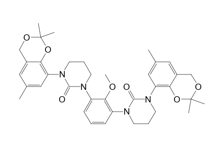 2(1H)-Pyrimidinone, 1,1'-(2-methoxy-1,3-phenylene)bis[tetrahydro-3-(2,2,6-trimethyl-4H-1, 3-benzodioxin-8-yl)-