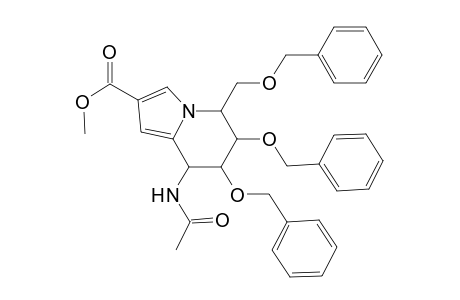 Methyl 8-acetamido-6,7-bis(benzyloxy)-5-[(benzyloxy)methyl]-5,6,7,8-tetrahydroindolizine-2-carboxylate