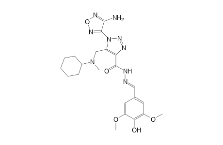 1-(4-amino-1,2,5-oxadiazol-3-yl)-5-{[cyclohexyl(methyl)amino]methyl}-N'-[(E)-(4-hydroxy-3,5-dimethoxyphenyl)methylidene]-1H-1,2,3-triazole-4-carbohydrazide