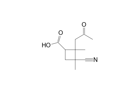 2-Acetonyl-3-cyano-2,3-dimethylcyclobutane-1-carboxylic acid