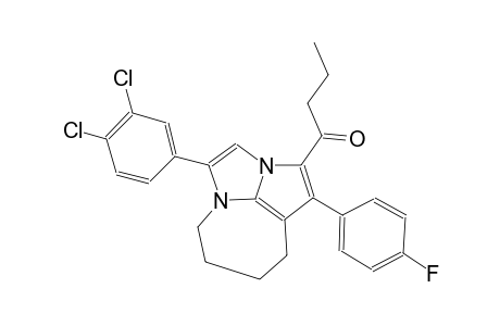 1-[4-(3,4-dichlorophenyl)-1-(4-fluorophenyl)-5,6,7,8-tetrahydro-2a,4a-diazacyclopenta[cd]azulen-2-yl]-1-butanone