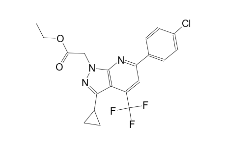 1H-pyrazolo[3,4-b]pyridine-1-acetic acid, 6-(4-chlorophenyl)-3-cyclopropyl-4-(trifluoromethyl)-, ethyl ester