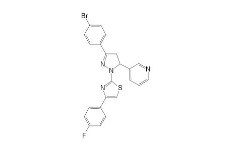 3-(p-Bromophenyl)-1-[4'-(4"-fluorophenyl)-2'-thiazolyl)-5-(3'-pyridyl)-2-pyrazoline