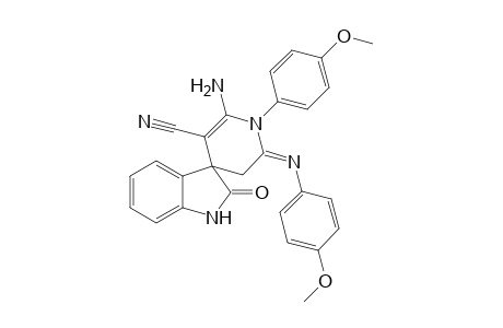 6'-Amino-1-(4-methoxyphenyl)-2'-(4-methoxyphenylimino)-2-oxospiro[(2,3-dihydro-1H-indole)-3,4'-(1',2',3',4'-tetrahydropyridine)]-5'-carbonitrile