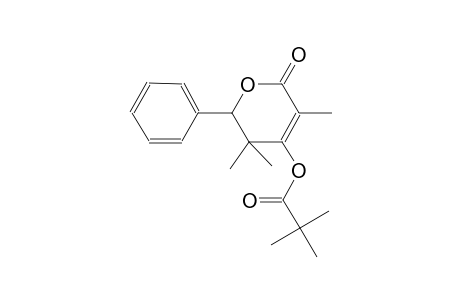 Propanoic acid, 2,2-dimethyl-, (5,6-dihydro-3,5,5-trimethyl-2-oxo-6-phenyl-2H-pyran-4-yl) ester