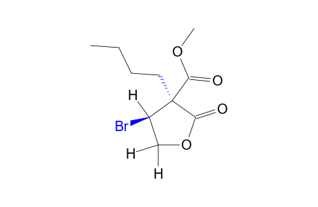 (+/-)-trans-4-bromo-3-butyl-2-oxotetrahydro-3-furoic acid, methyl ester