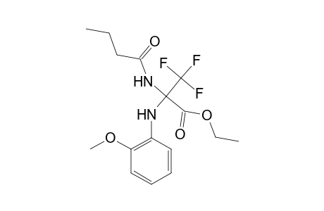 Ethyl 2-(butyrylamino)-3,3,3-trifluoro-2-(2-methoxyanilino)propanoate