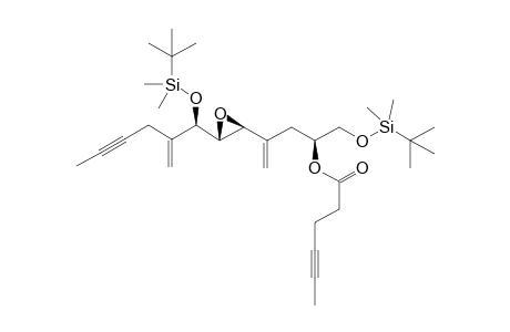 [S]-1-[(t-Butyldimethylsilyl)oxy]-4-{[3"-R-(1-<t-butyl>dimethylsilyloxy)-2-methylenehex-4-ynyl]oxiran-2"-yl}pent-4-en-2-yl Hex-4'-ynoate