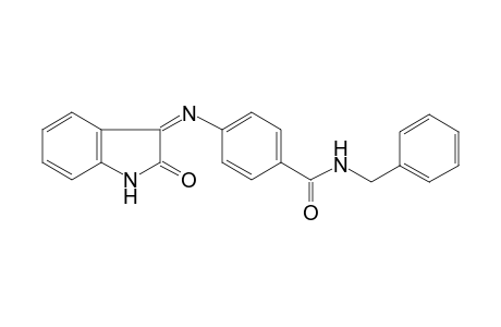 N-benzyl-4-{[(3Z)-2-oxo-1,2-dihydro-3H-indol-3-ylidene]amino}benzamide