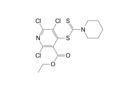 3-Pyridinecarboxylic acid, 2,5,6-trichloro-4-[(1-piperidinylthioxomethyl)thio]-, ethyl ester