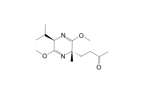 4-[(2R,5S)-2-isopropyl-3,6-dimethoxy-5-methyl-2H-pyrazin-5-yl]butan-2-one