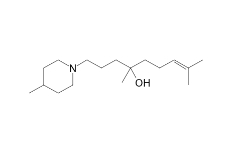 4,8-dimethyl-1-(4-methyl-1-piperidyl)non-7-en-4-ol