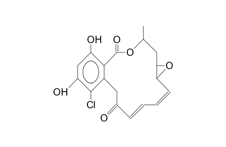 3,4-(6-Chloro-2,4-dihydroxy-benzo)-14-methyl-11,12-epoxy-1-oxa-7-trans-9-cis-cyclotetradiene-2,6-dione