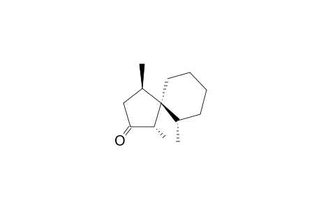 (+-)-(1RS,4SR,5SR,6SR)-1,4,6-Trimethylspiro[4.5]dec-3-en-2-one