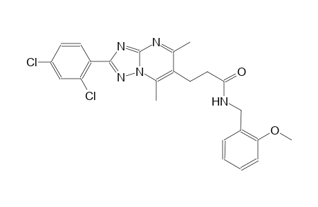 [1,2,4]triazolo[1,5-a]pyrimidine-6-propanamide, 2-(2,4-dichlorophenyl)-N-[(2-methoxyphenyl)methyl]-5,7-dimethyl-