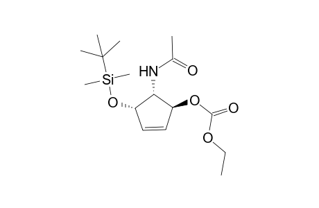 (3S,4R,5S)-4-Acylamino-3-tert-butyldimethylsilyloxy-5-ethoxycarbonyloxy-1-cyclopentene