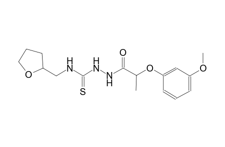 2-[2-(3-methoxyphenoxy)propanoyl]-N-(tetrahydro-2-furanylmethyl)hydrazinecarbothioamide