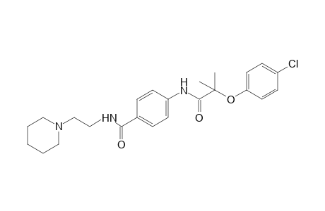 2-(p-chlorophenoxy)-2-methyl-4'-[(2-piperidinoethyl)carbamoyl]propionanilide