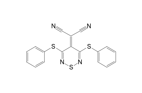 2-[3,5-bis(phenylsulfanyl)-1,2,6-thiadiazin-4-ylidene]propanedinitrile